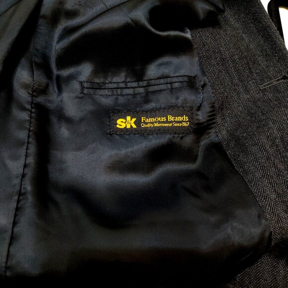 Fenzia 100% Wool Sport Coat Blazer 42 Short S & K Famous Brands Made In Israel - Picture 5 of 9